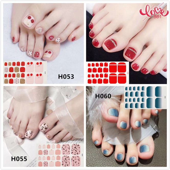 new toe stickers nail care nail stickers 24 fake nails Shopee Philippines