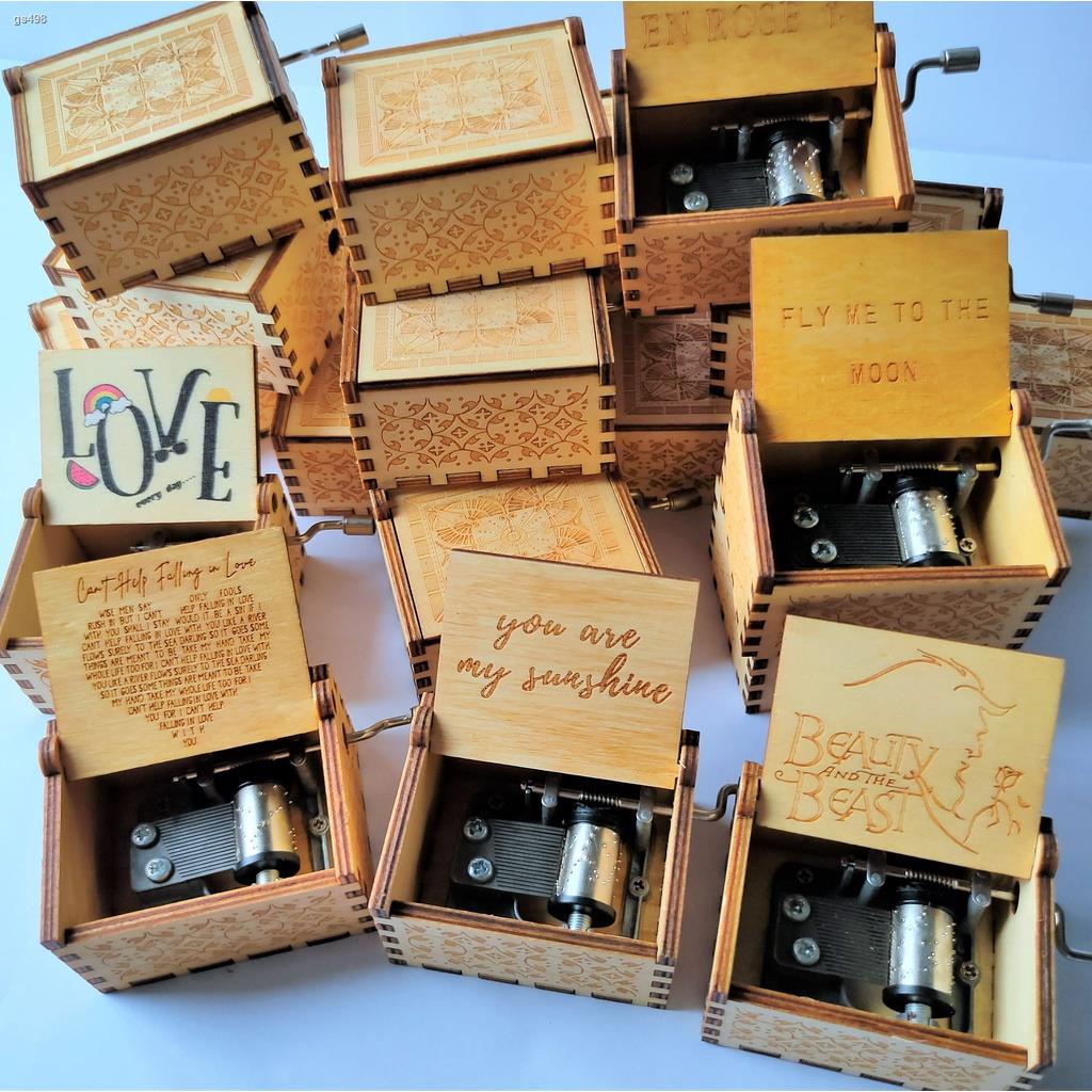 affordableWooden Crank Music Box Giftbox Addons Relaxing Melody Birthday Monthsary Anniversary