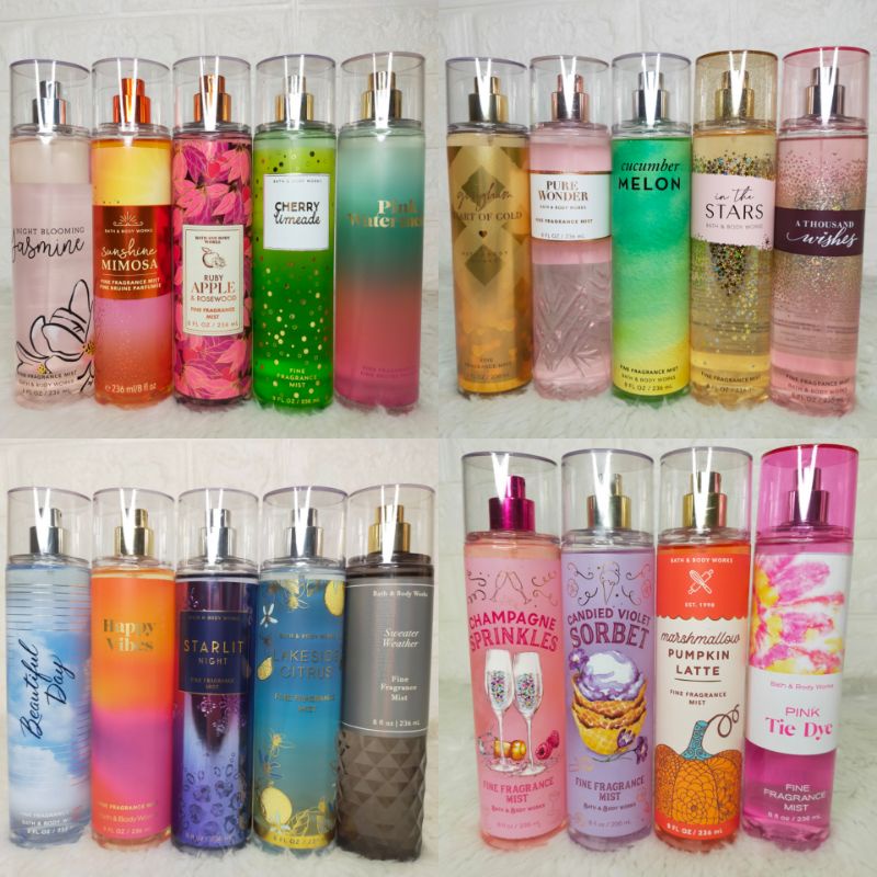 Bath and body works fragrance mist 236ml from U.S & Canada pure