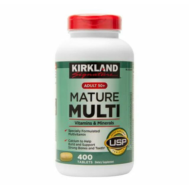 Kirkland Mature Multi Multivitamins 400 tablets for adults 50+ NEW LOOK