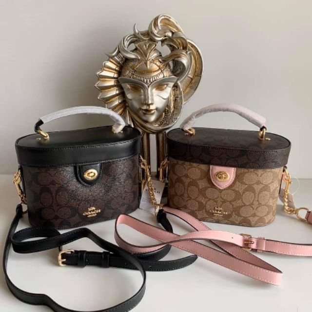 KAY CROSSBODY IN BLOCKED SIGNATURE CANVAS (COACH F76714) Shopee