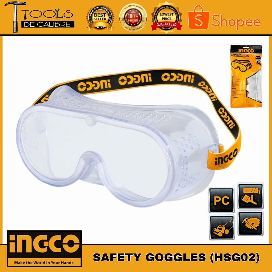 INGCO Safety Goggles (HSG02) Shopee Philippines