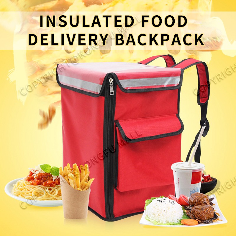 KONG Delivery Bag for Motorcycle 42L Insulated Delivery Backpack Pizza