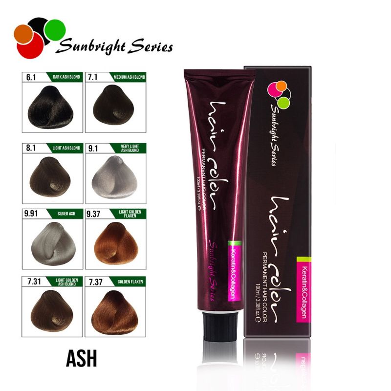 Sunbright Series Keratin Hair Color ( Ash ) 100 ml. Shopee Philippines
