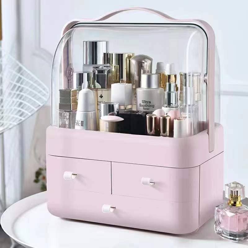 3 Layer Makeup Organizer Large Capacity Waterproof and Dustproof