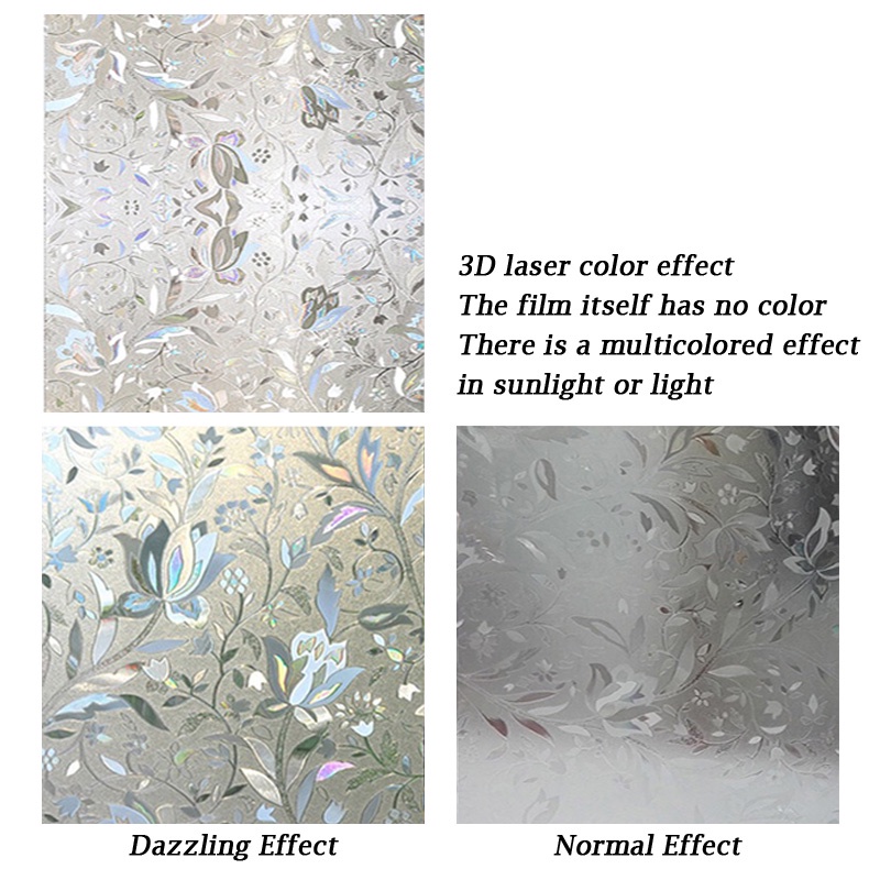 Uniheart Window Film Sticker Decorative Glass Window Door Sticker Glass