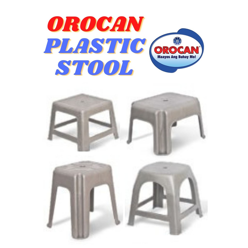 OROCAN High Quality Plastic Stool / Chair / Laundry Stool (BLACK