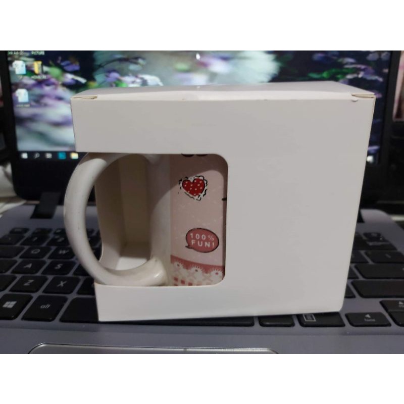 Mug Box with window plain white 20pcs Minimum Order Shopee Philippines