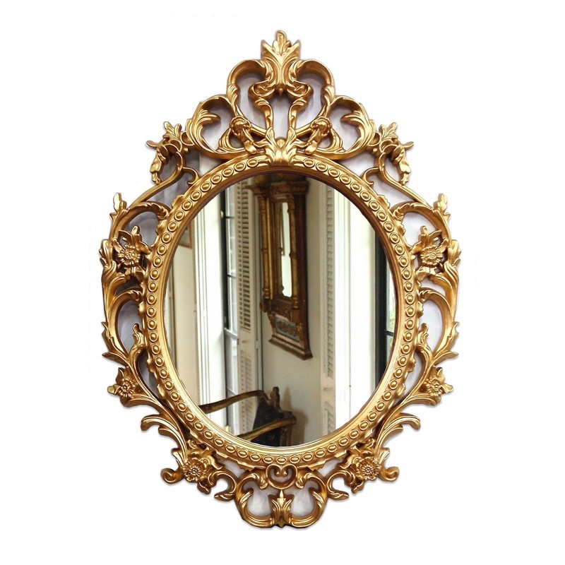 Ziyang high grade plastic Vintage Oval Wall Mirror for house or event