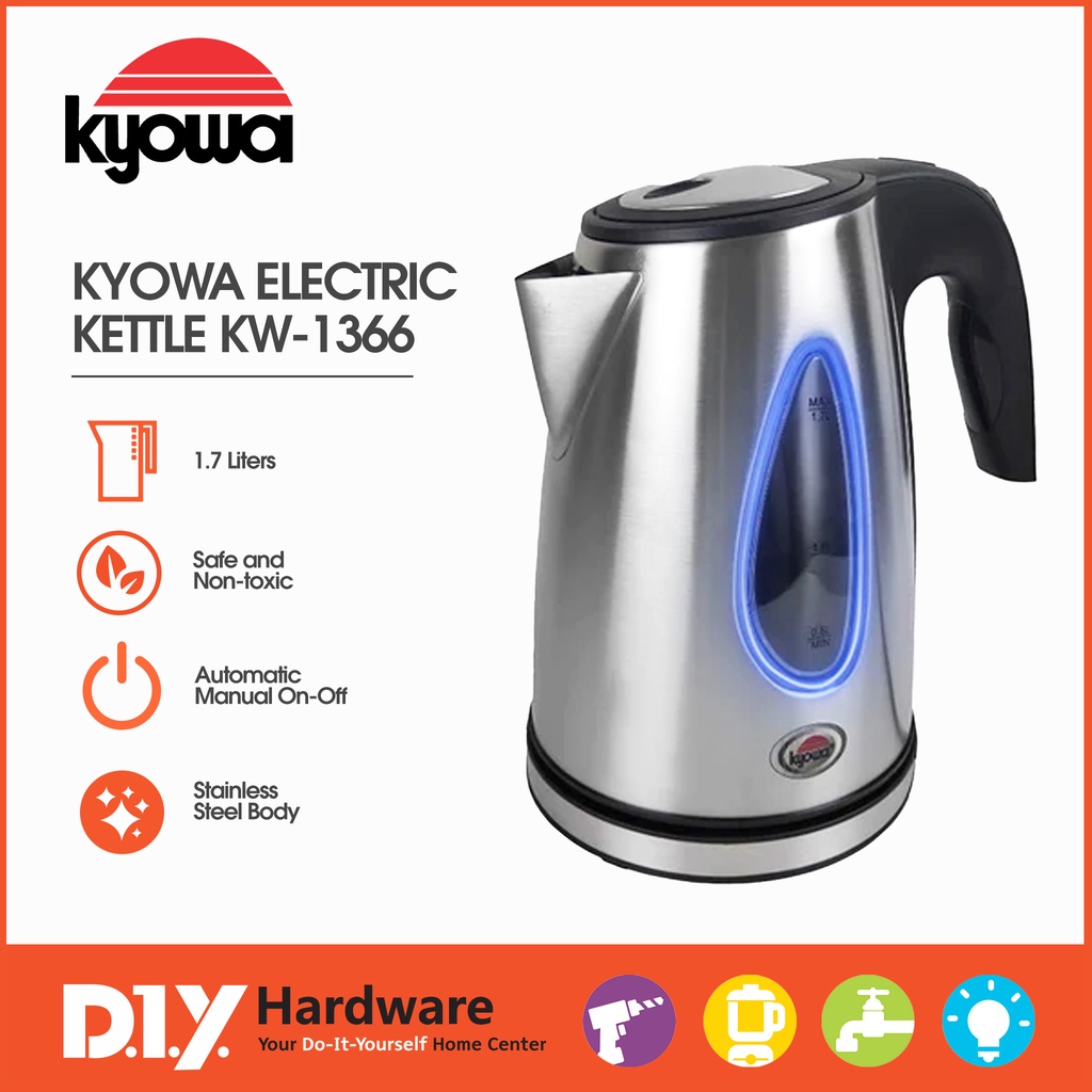 Kyowa Electric Kettle With Blue LED Lighting KW1366 Shopee Philippines
