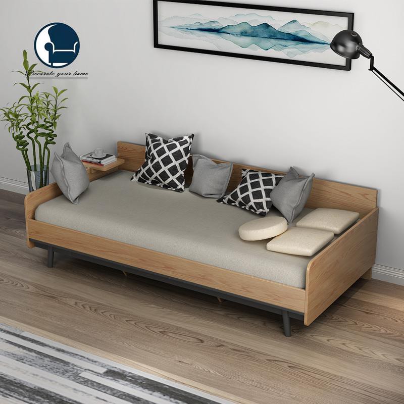 Muyue Nordic solid wood sofa bed modern minimalist small apartment