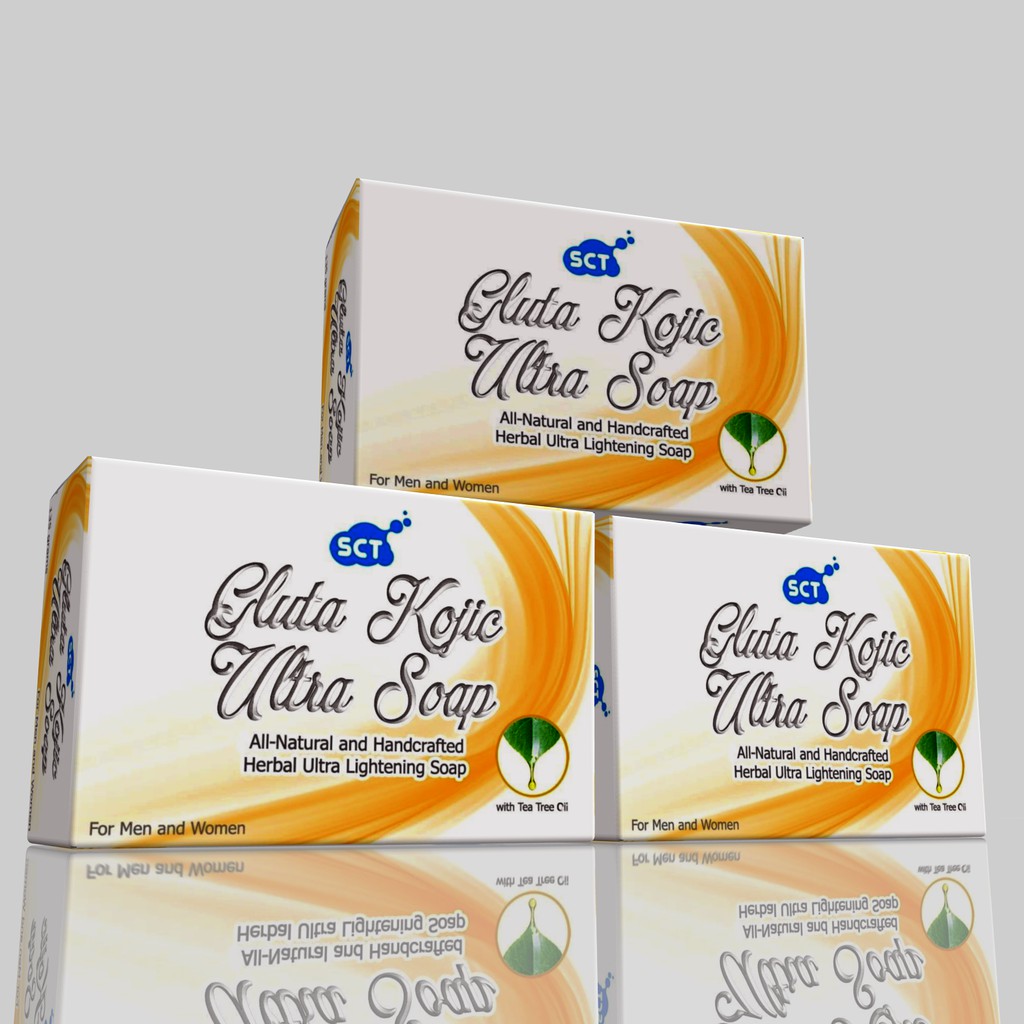 SCT Gluta Kojic Ultra Soap; 3 Pieces 135 Grams Bar of Soap; AllNatural