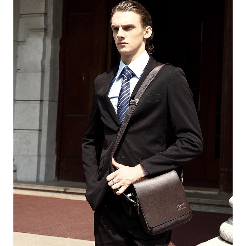 Men's business casual bag Men's messenger bag imitation leather