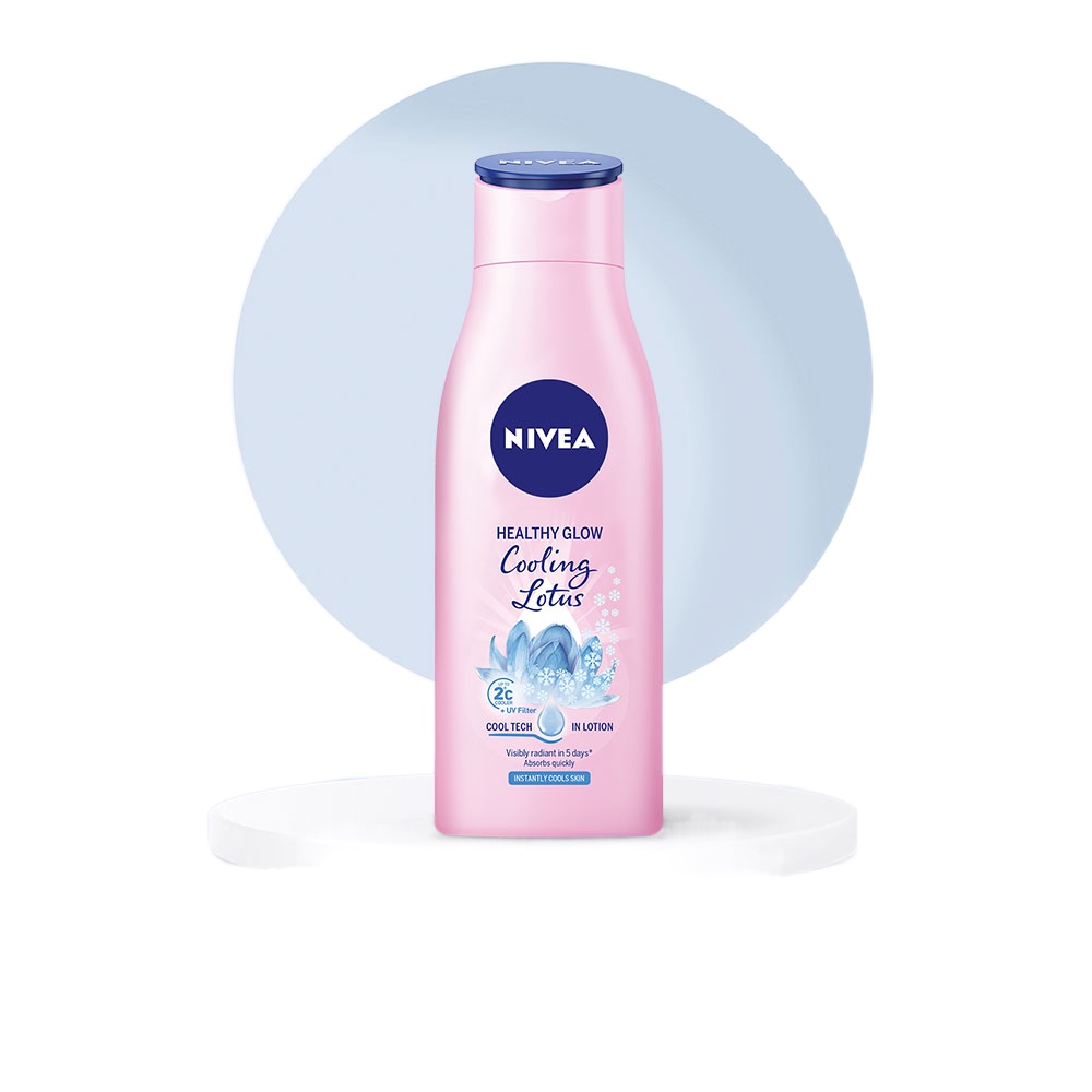 NIVEA Body Lotion Healthy Glow Cooling Lotus with UV Filter, 200ml