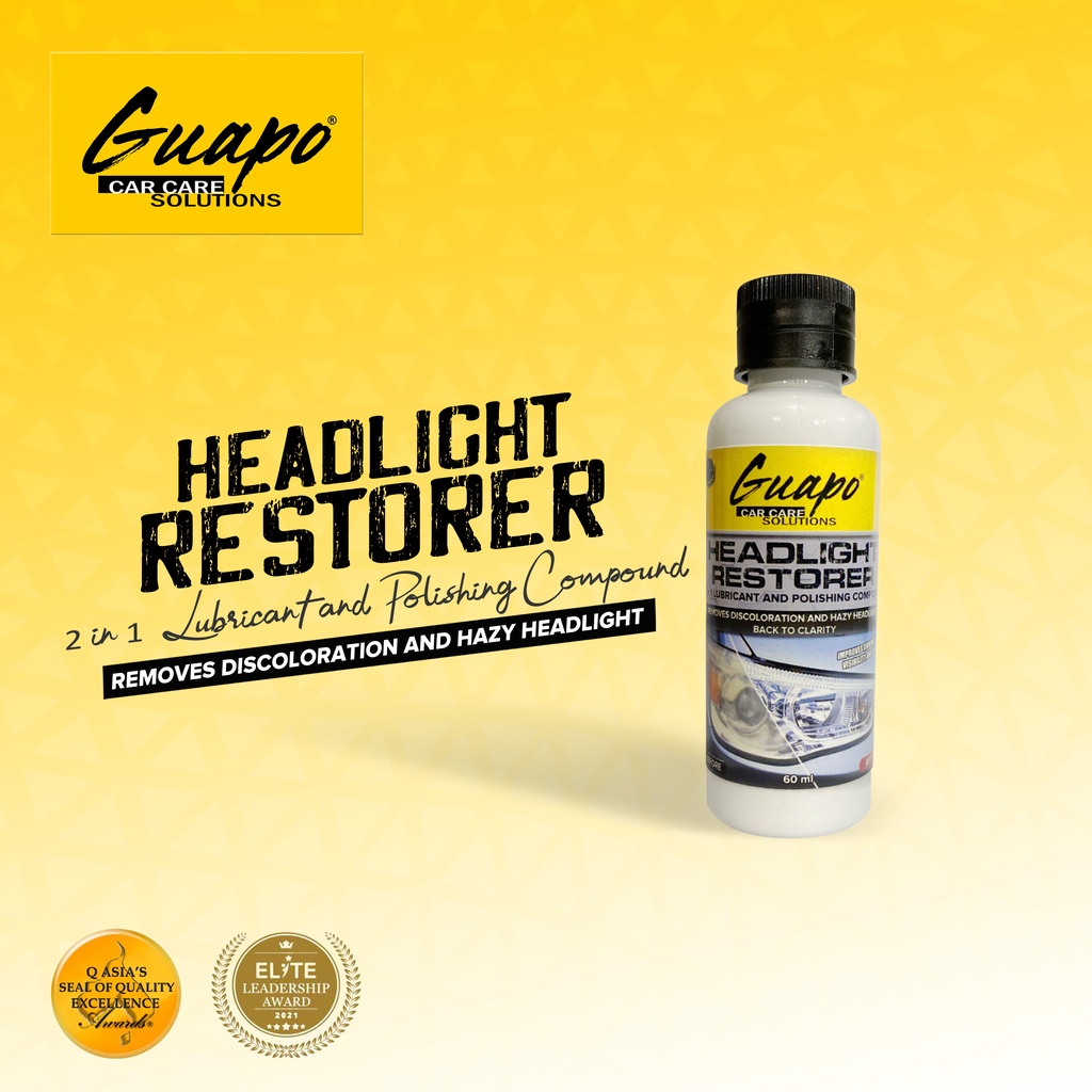Guapo Headlight Restorer 2 in 1 Lubricant and Polishing Compound 60ml