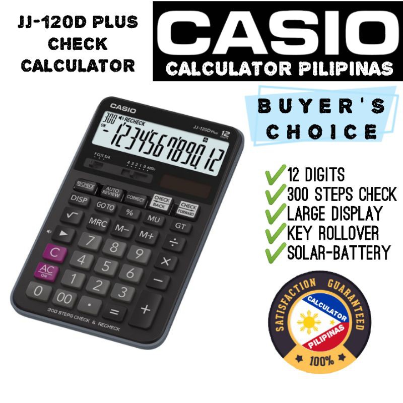 CASIO JJ 120D PLUS CHECK CALCULATOR Shopee Philippines