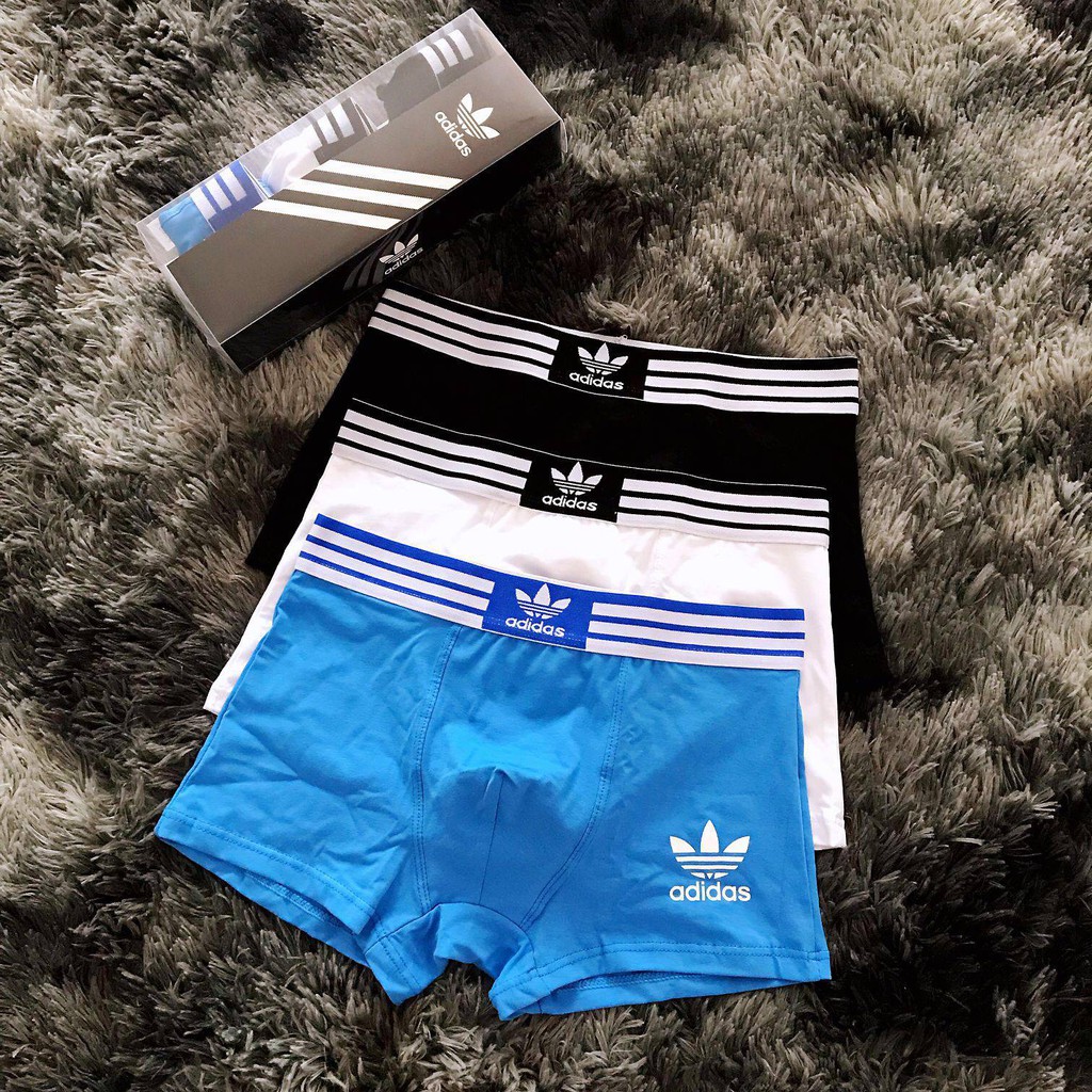 Adidas Cotton Sports Underwear Boxed Three Classic Clover Big LOGO Boxer Underwear Shopee