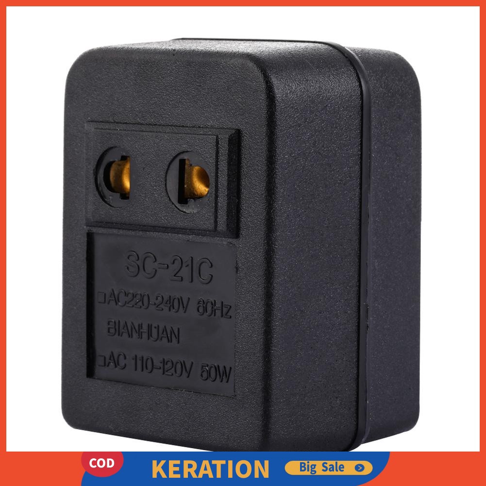 50W US Plug AC Power 220V240V to 110V120V 50/60Hz Voltage Converter