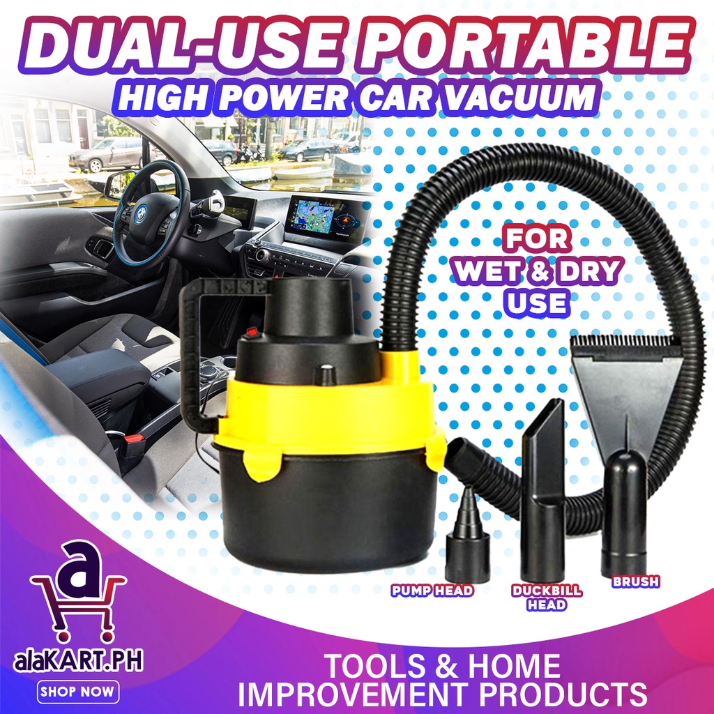 12V NEW HighPower Car Vacuum Cleaner Portable Wet /Dry DualUse Super Suction Vacuum Cleaner