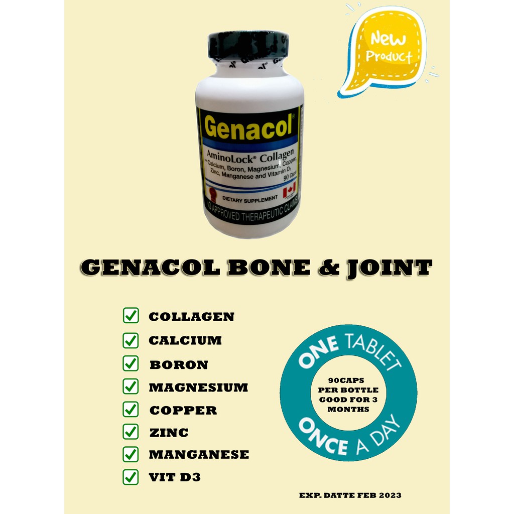 Genacol BONE & JOINT (Calcium, Boron, Magnesium, Copper, Zinc and Vit
