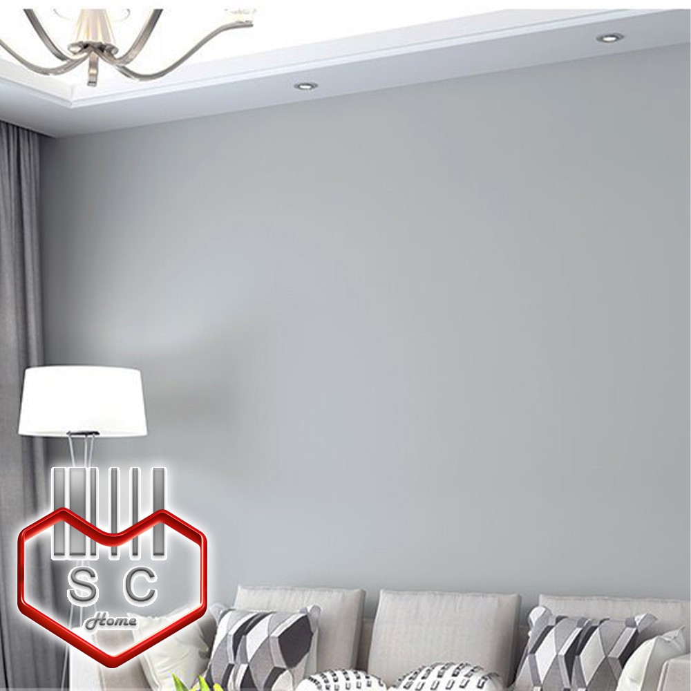 SC Wall Sticker Solid Grey 45cmX10m Self Adhesive 3D Gray Waterproof