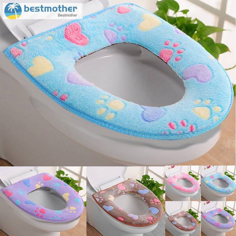 beatmother Bathroom Seats Warmer Toilet Seat Cloth Closestool Washable