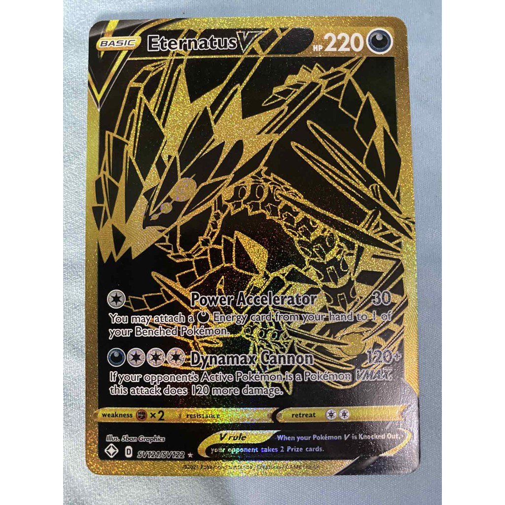 Pokemon Card Shining Fates Gold Eternatus V SV121/SV122 Shopee Philippines