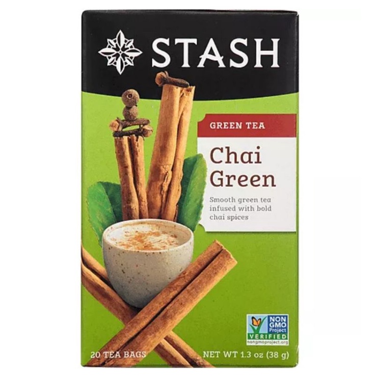 Stash Green Tea, Chai Green, 20 Tea Bags, 1.03 oz (38 g) Shopee