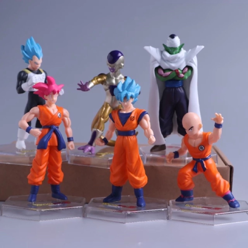 6 PCS Dragon Ball Z Figurine Vegeta Trunks Goku Son Gohan Cell Frieza
