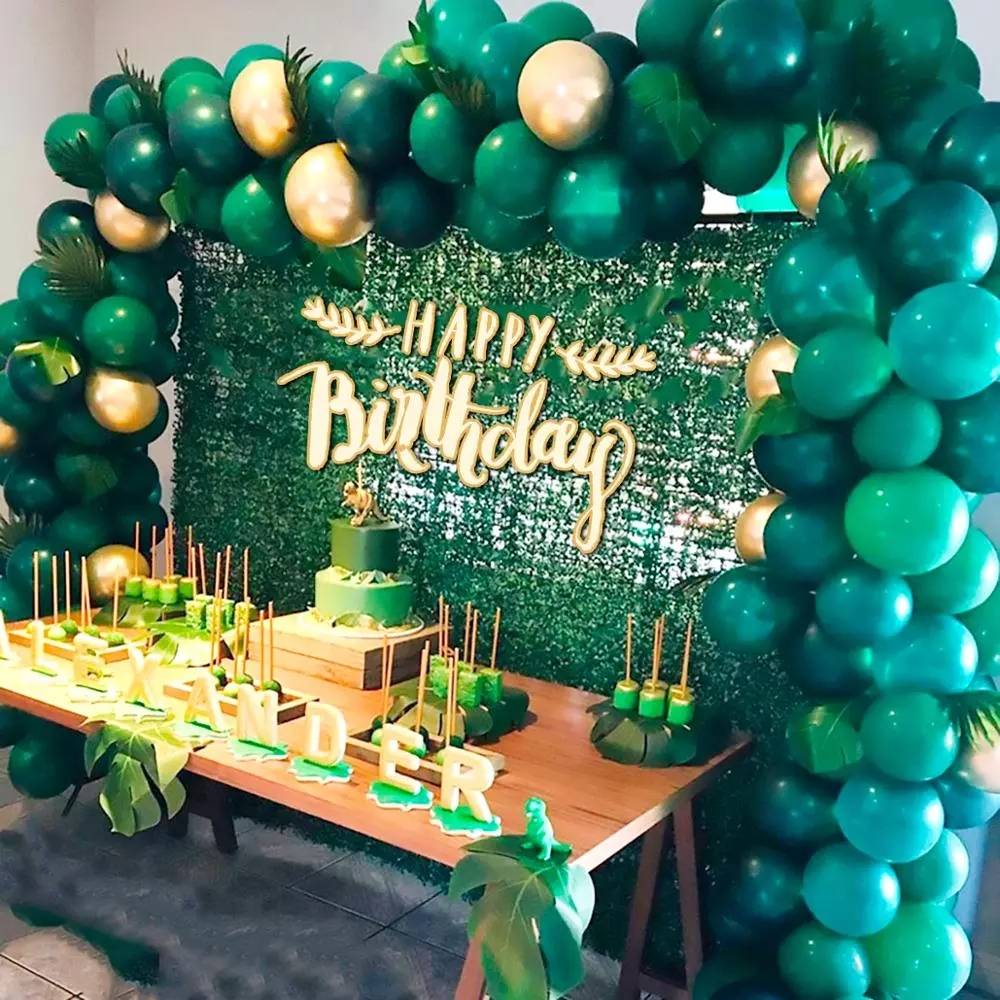 Birthday Party needs Balloon Jungle Party Balloon Arch Green Balloon
