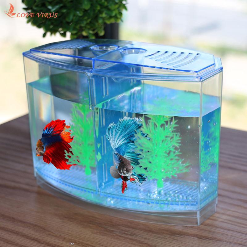 1L/2L Betta Fish Tank Spawning Box Goldfish Spawning Fish Bowl Aquarium
