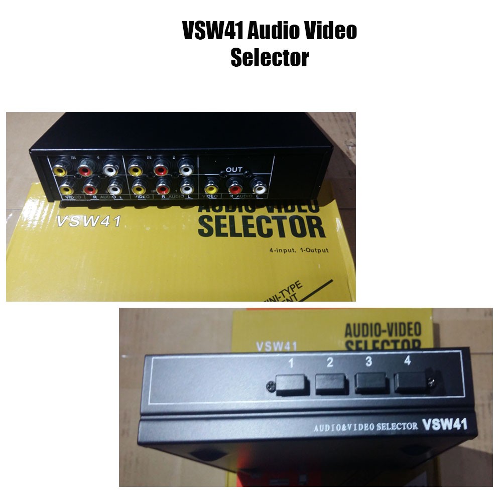 VSW41 Audio Video Selector 4 Input1 Output Heavy Duty Shopee Philippines