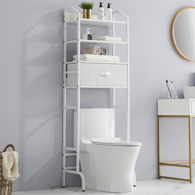 Floor type shower room storage rack hole free bathroom storage rack multilayer toilet storage