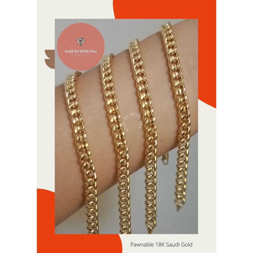 Pawnable 18k Saudi Gold Cadena Bracelet for Men Shopee Philippines