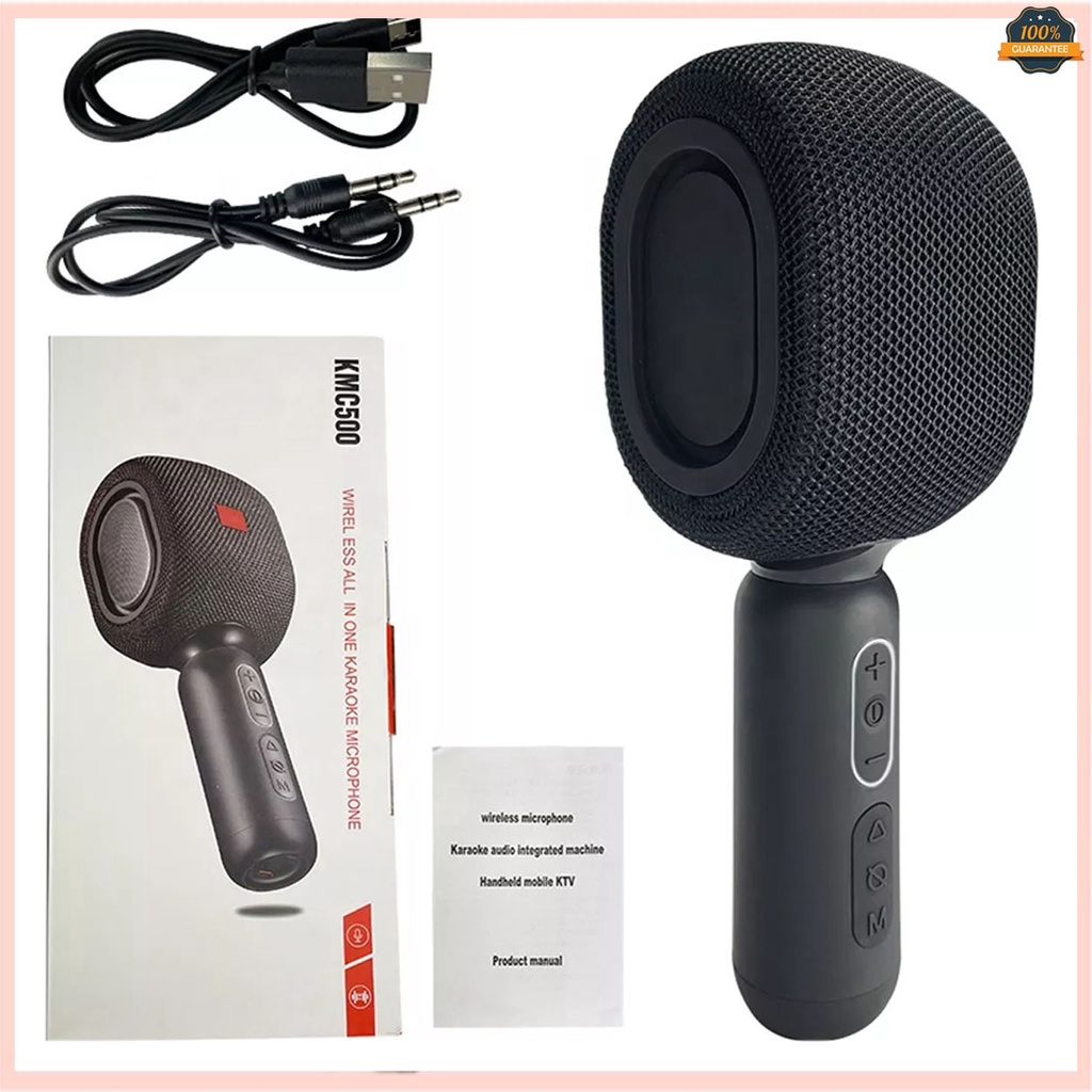 KMC500 Wireless ALL IN ONE Bluetooth Karaoke Microphone Shopee
