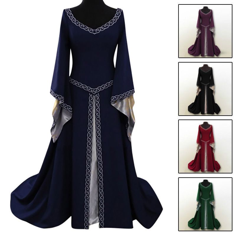 Plus Size Cosplay Medieval Palace Princess Dress Adults Vintage Party