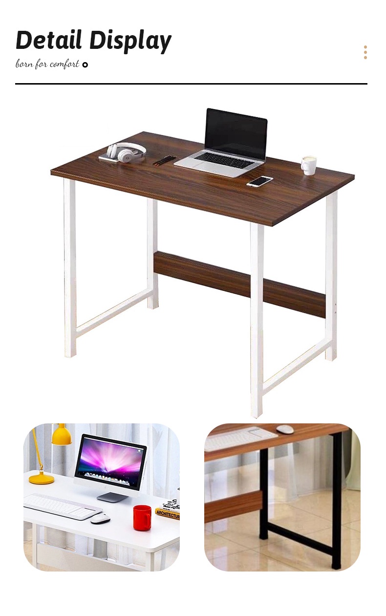 【longfatai】High quality modern minimalist computer desk solid wood