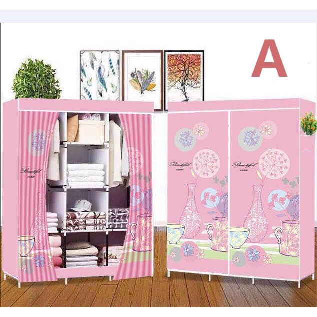Multifunctional 3D Pattern Panoramic Wardrobe Nonwoven Wardrobe Korean