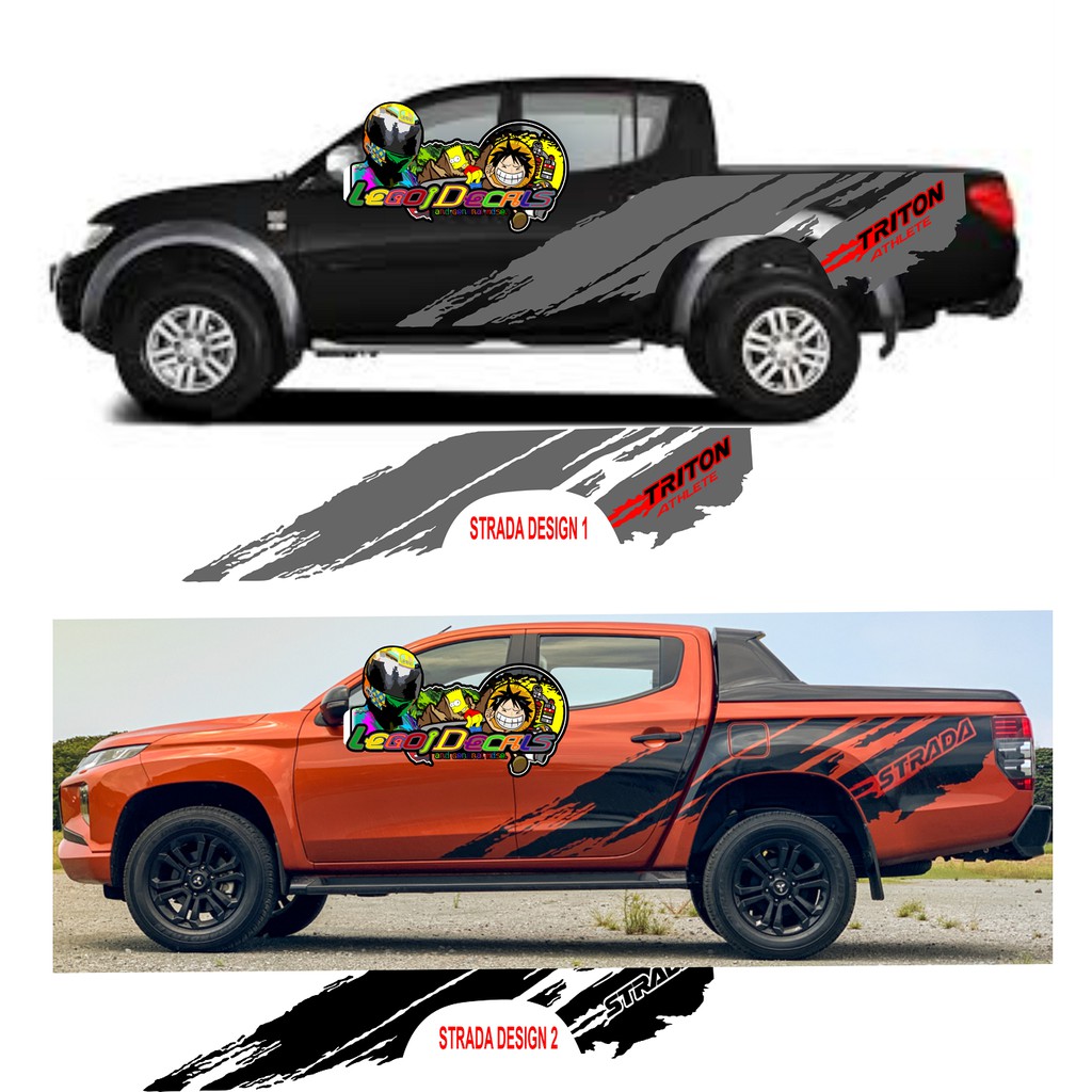 mitsubishi strada triton athlete cutout decals Shopee Philippines