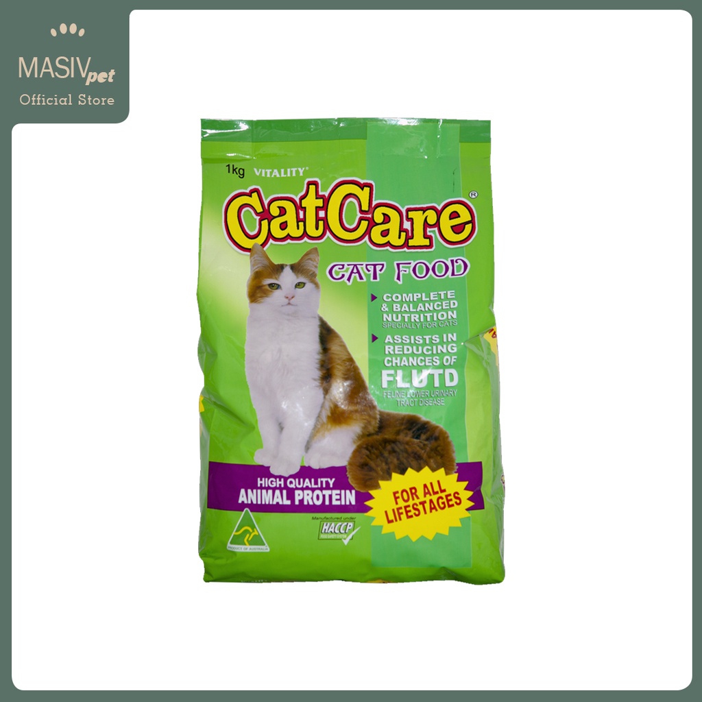 Vitality CatCare Dry Cat Food 1kg Feline Kibbles Pellets Original