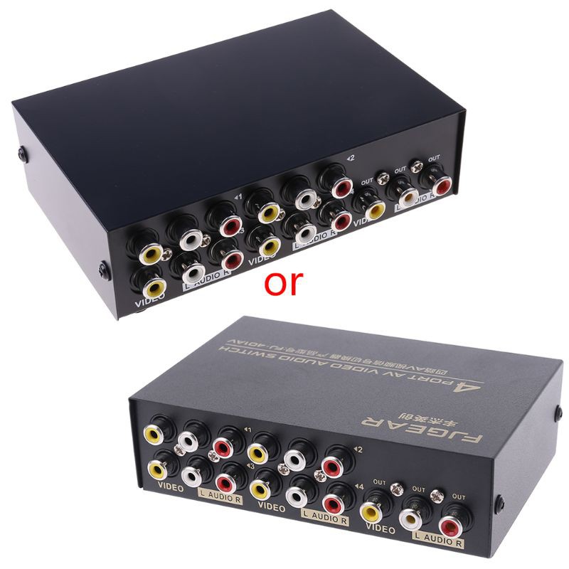 ★going♣4 Port AV Audio Video RCA 4 Input 1 Output Switcher Switch