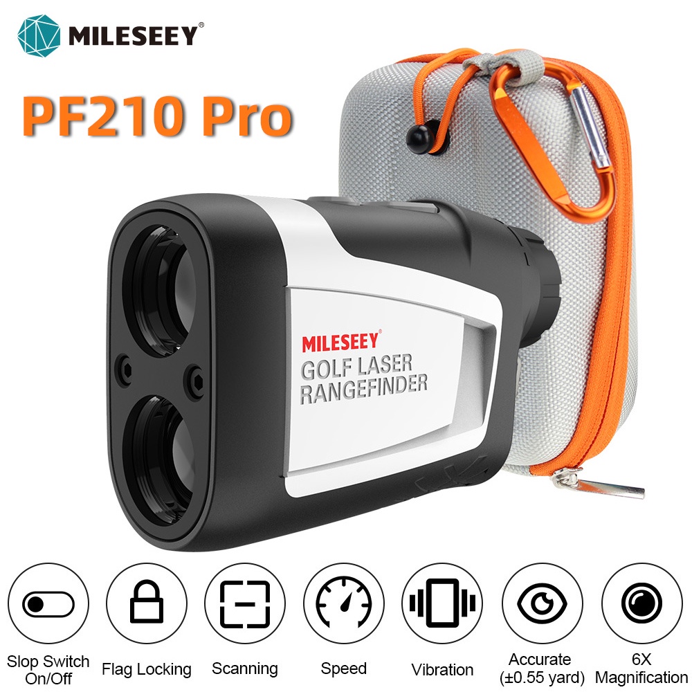 Mileseey PF210 Pro Golf Laser Rangefinders 600M Black Version, With Vibration Function Slop