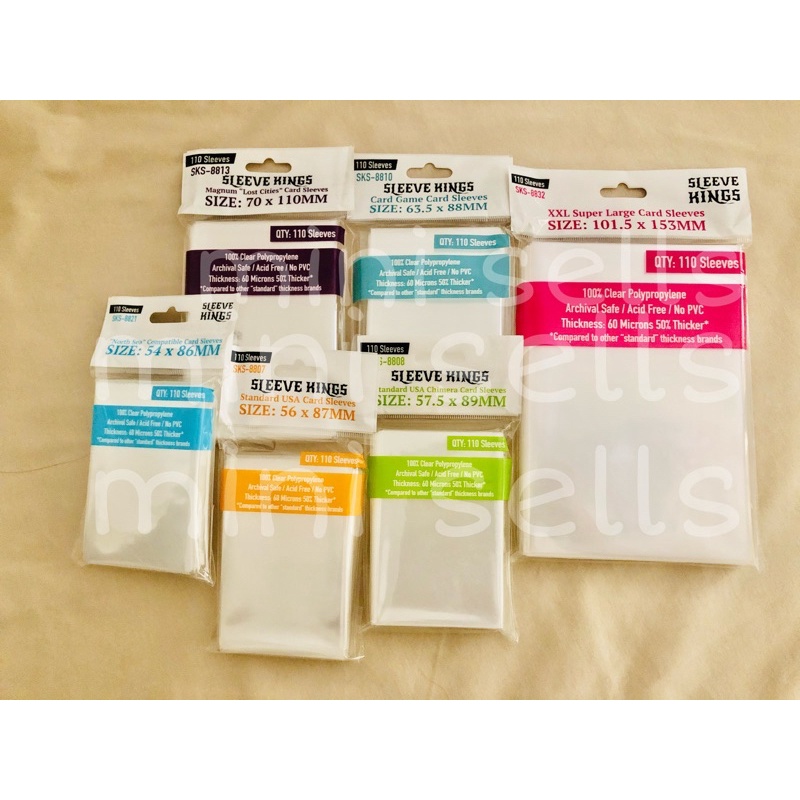 Sleeve Kings Card Sleeves Tingi (54x86mm 56x87mm 57.5x89mm 63.5x88mm