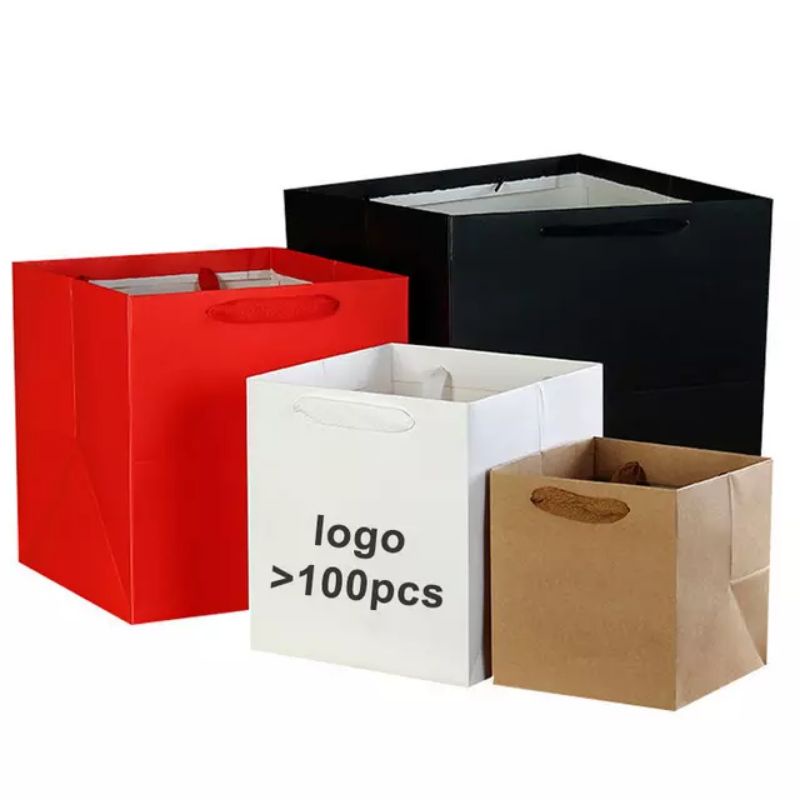 SQUARE PAPER BAGS/GIFT BAGS W/ HANDLE (1pc) Shopee Philippines