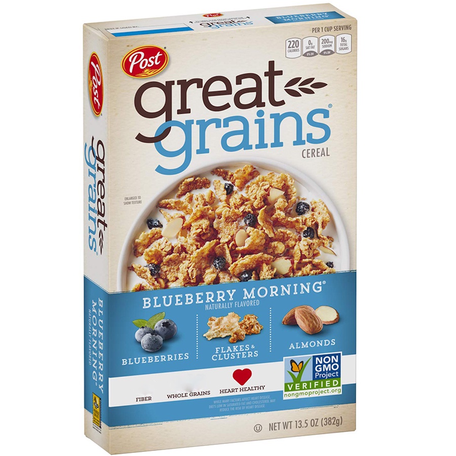 Post Great Grains Blueberry Morning Cereal 382g Shopee Philippines