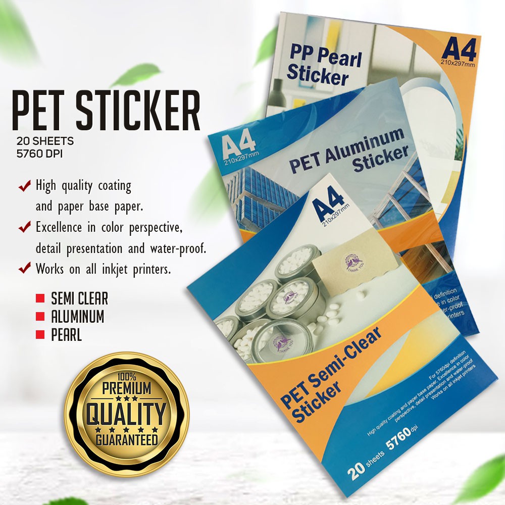 PRINTABLE PET STICKER A4 Shopee Philippines