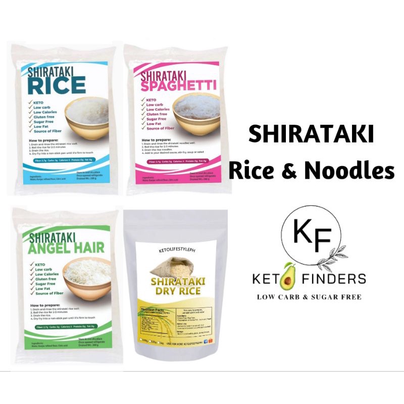 KETO Shirataki Rice and Noodles (Zero Carb, Zero Calories, Weightloss