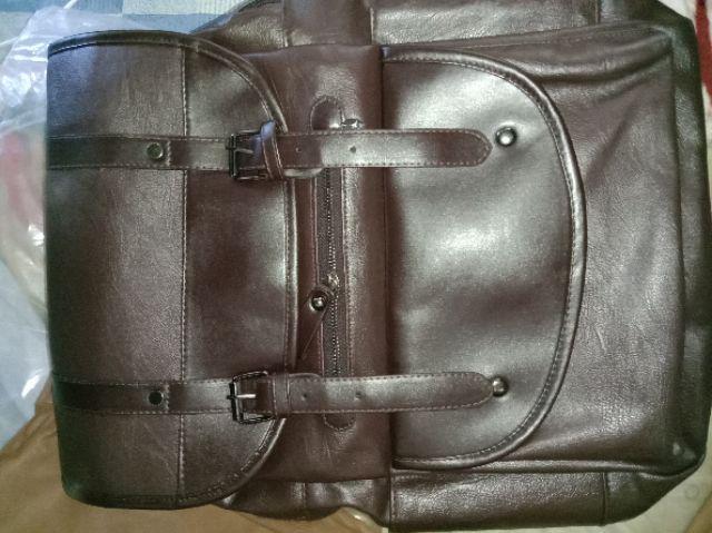 ♥F&L♥ Large Capacity PU Backpack Wearresistant Men Business Computer