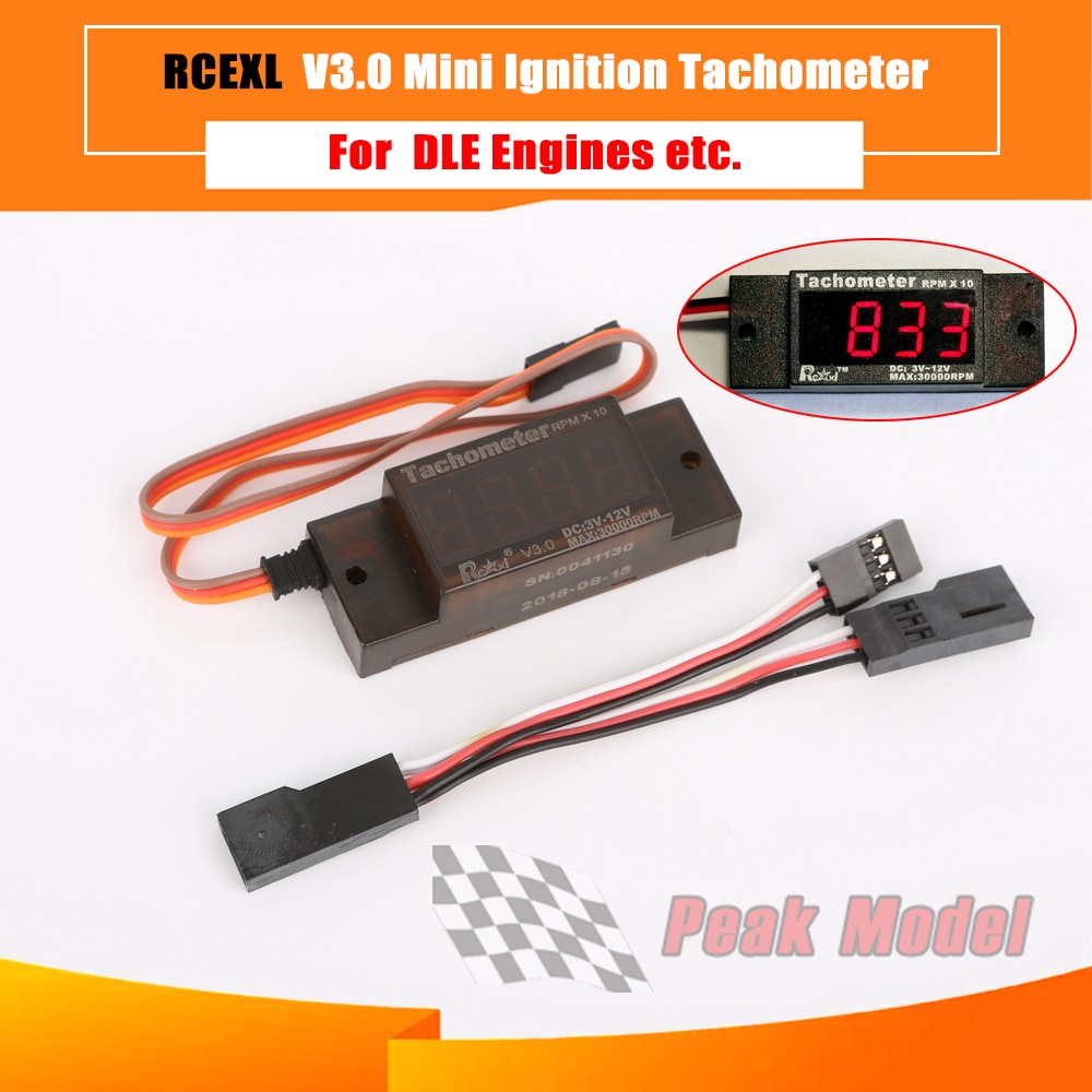 Rcexl V3.0 Mini Ignition Tachometer Speedometer igniter accessories for