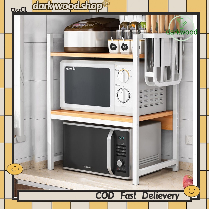 COD Microwave Rack Stainless Steel Oven Rack Shelf 3 Layer Kitchen